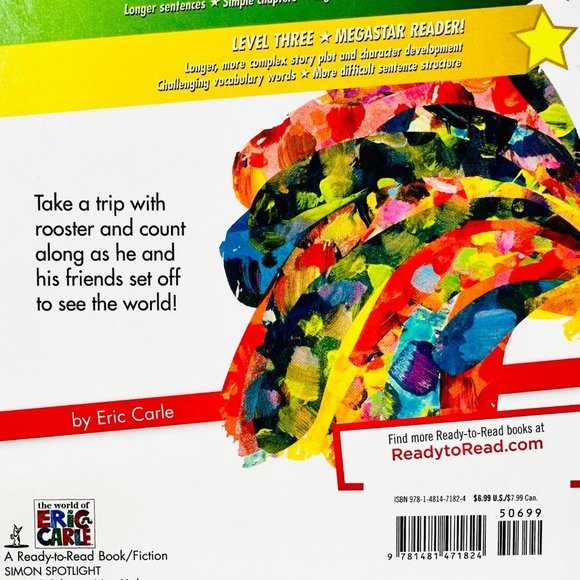 1st Edition Eric Carle Rooster is Off to See the World Paired with a Ty Rooster - Picture 4 of 15